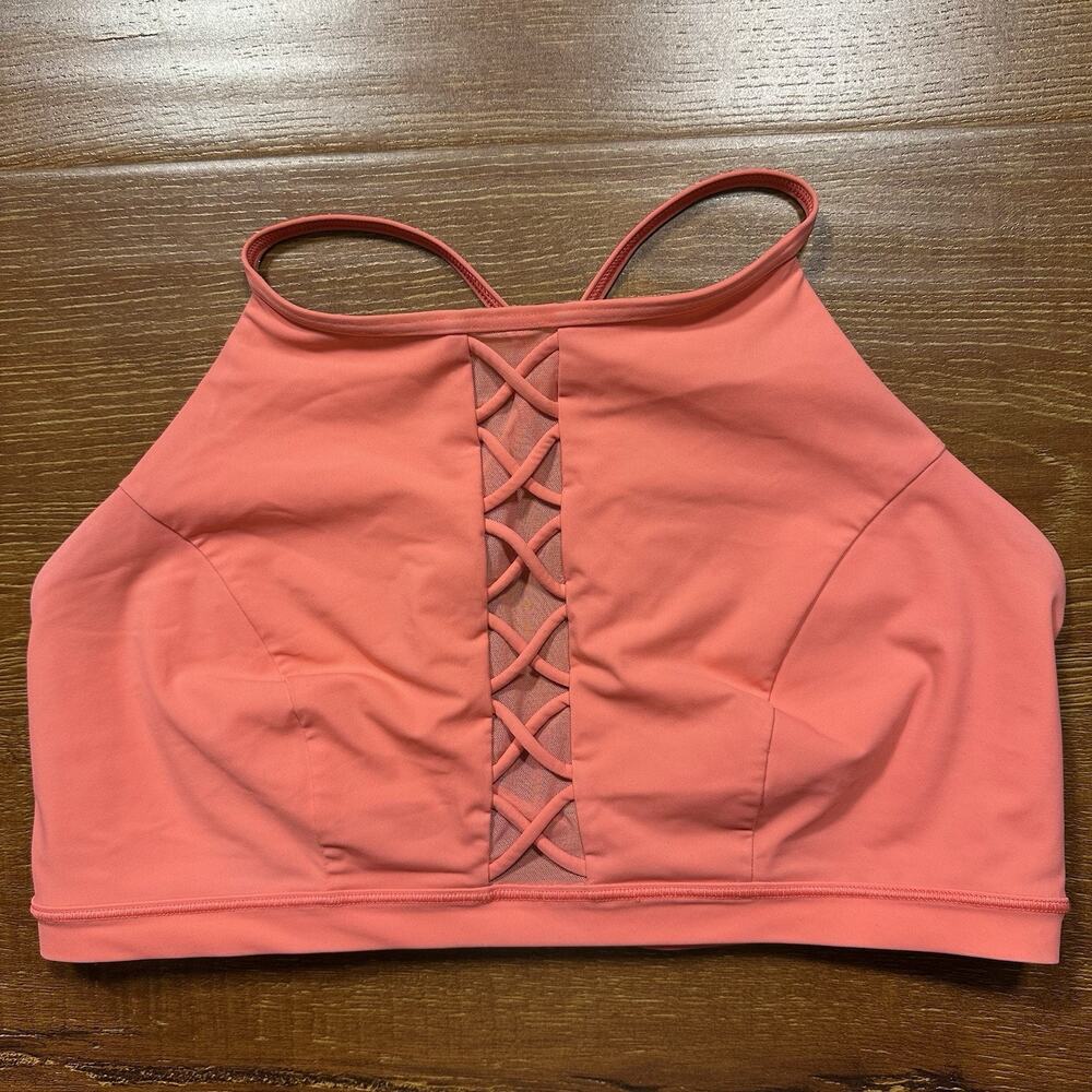 Lululemon Sports Bra XS Hot Pink Crossback Wireless Strap Activewear Gym Yoga